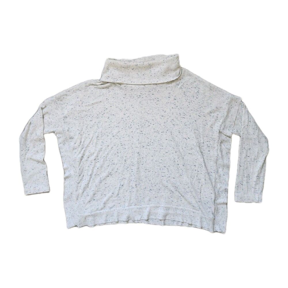Anthropologie Postmark Lassen Cowl Neck Sweater Womens S Blue White Oversized
